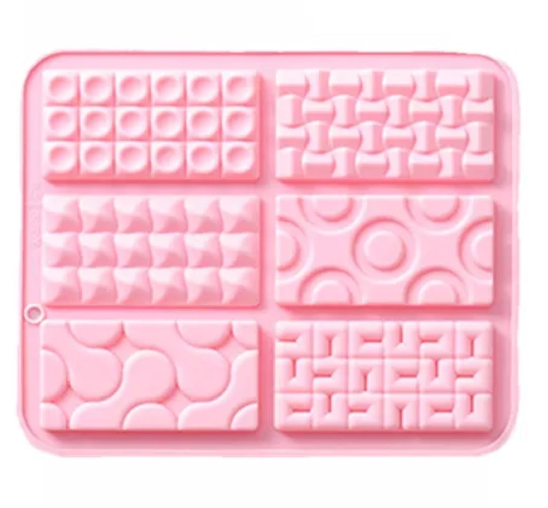 Silicone 6 Cell Mixed Pattern Mold