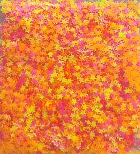 Neon Tropical Mini Stars Glitter 5g