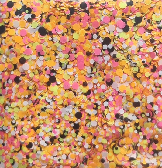 Neon Orange Mix Glitter 10g