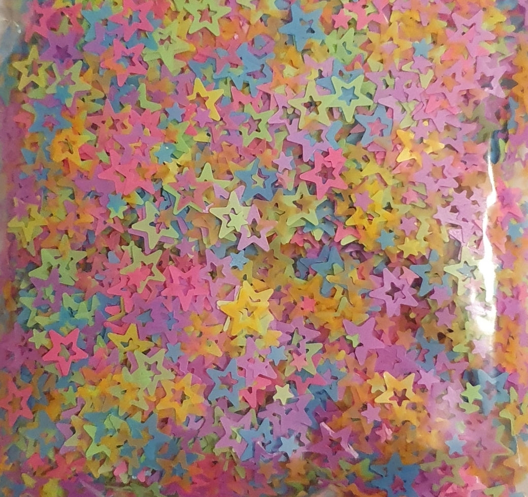 Neon Hollow Stars Glitter 5g