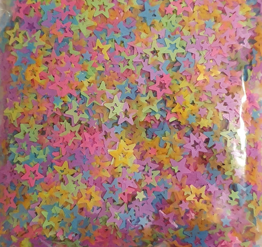 Neon Hollow Stars Glitter 5g