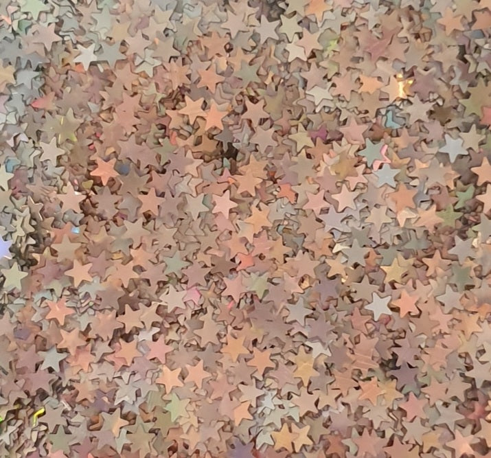 Silver Mini Stars Glitter 10g
