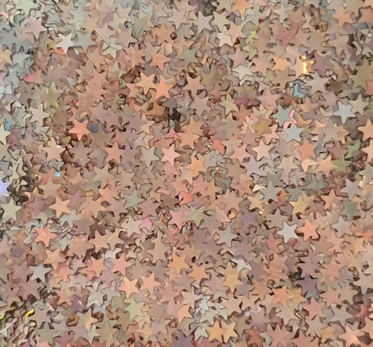 Silver Mini Stars Glitter 10g