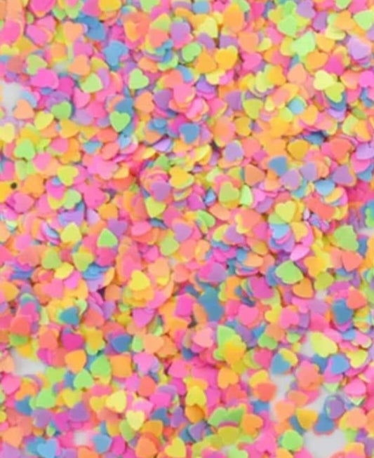 Neon Hearts Glitter 10g