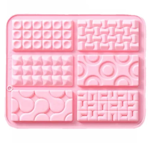 Silicone 6 Cell Mixed Pattern Mold
