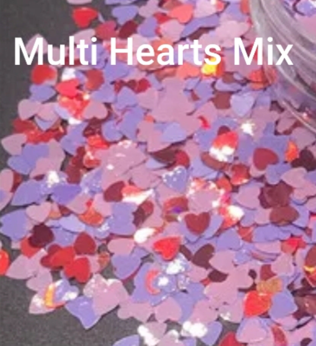 Multi Heart Mix Glitter 10g