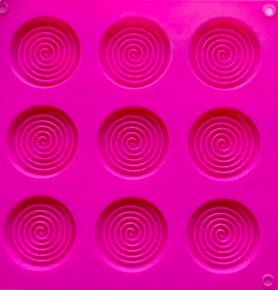 Silicone 9 Cell Spiral Mold