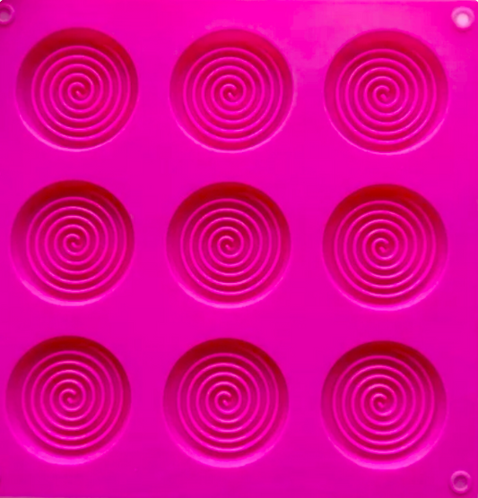 Silicone 9 Cell Spiral Mold