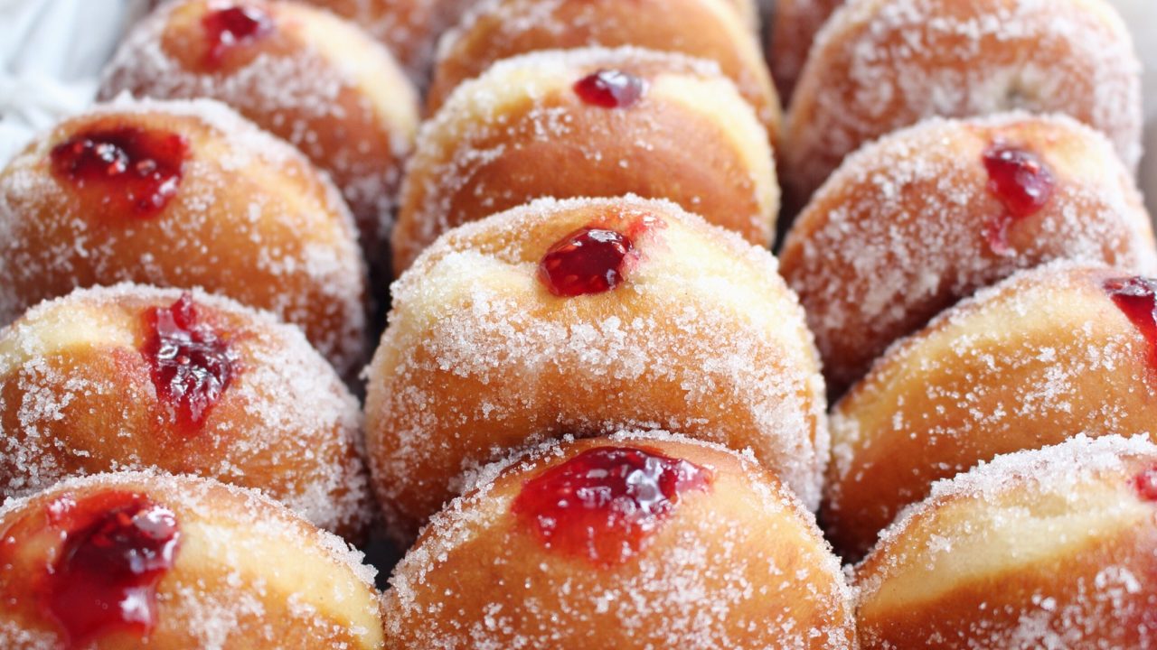 Raspberry Jam Donuts