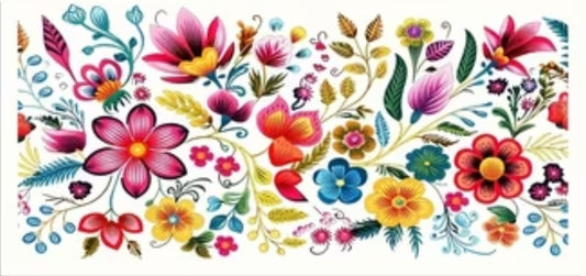 Bright Floral 16oz UV DTF Wrap