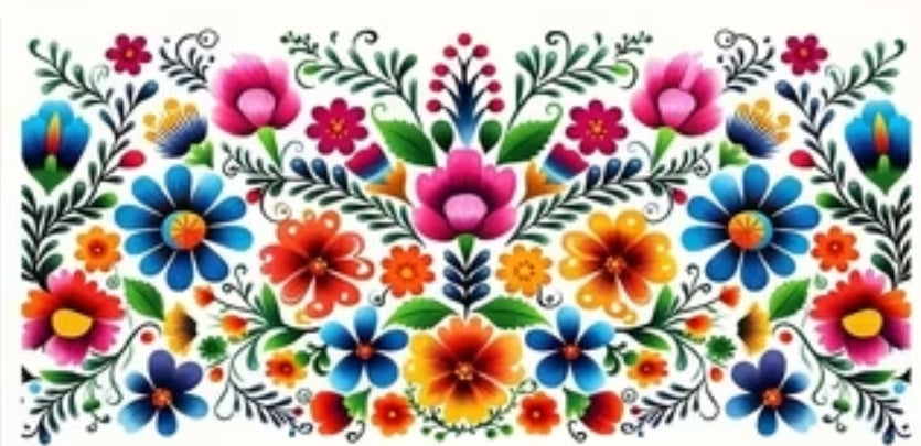 Bright Floral 16oz UV DTF Wrap