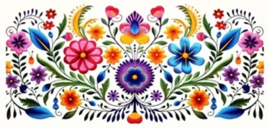 Bright Floral 16oz UV DTF Wrap